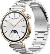 Tyogeephy for Huawei watch GT4 41MM Metal Watch Strap, Adjustable Stainless Steel Wristband WatchBand Compatible with Garmin Venu 3S/Forerunner 265S